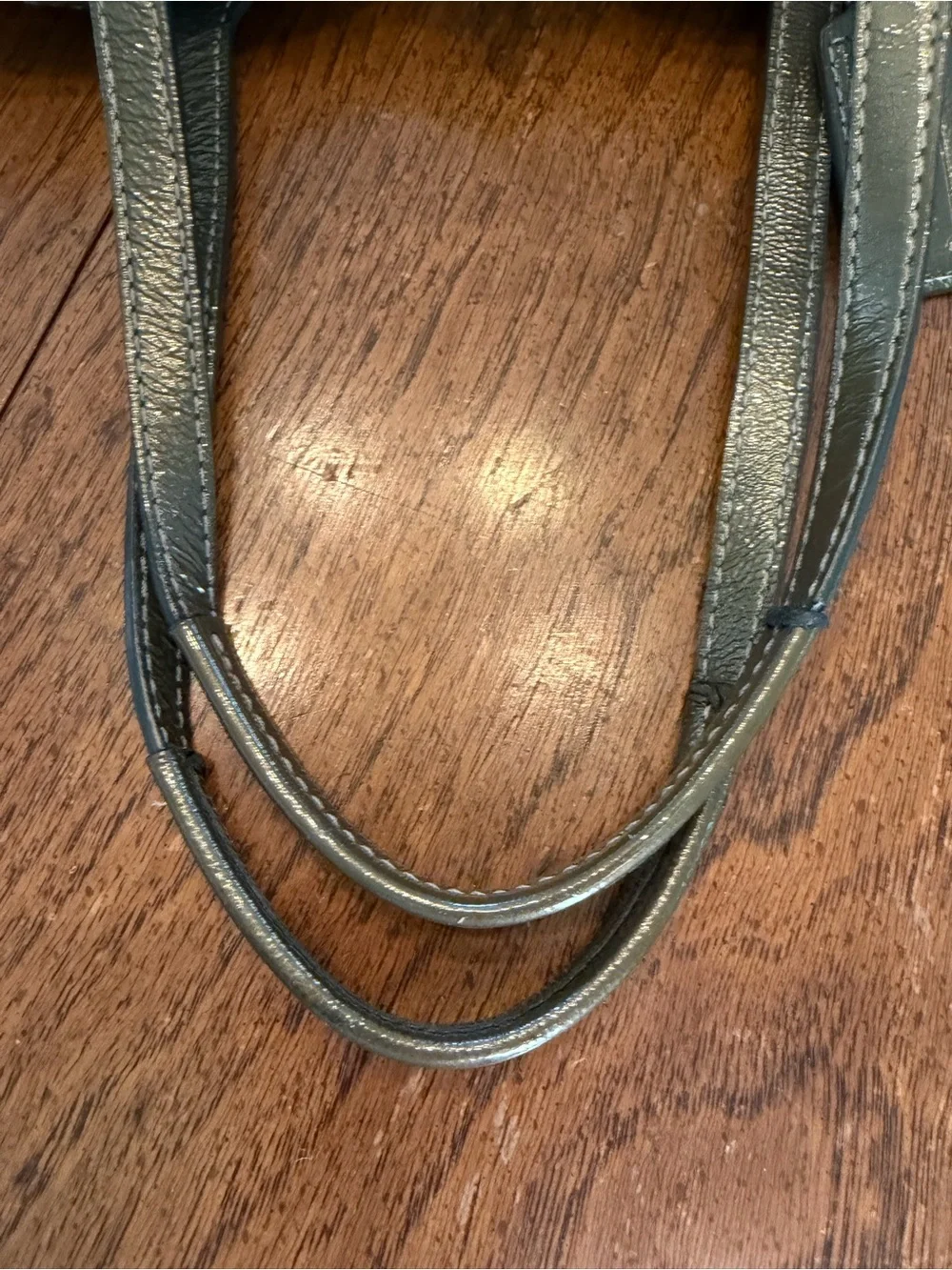 COACH Olive metallic patent Leather Signature Tote Bag F15658
